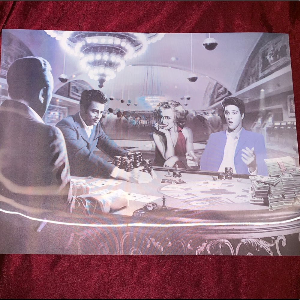 Marilyn Monroe & Elvis Presley reflective poster